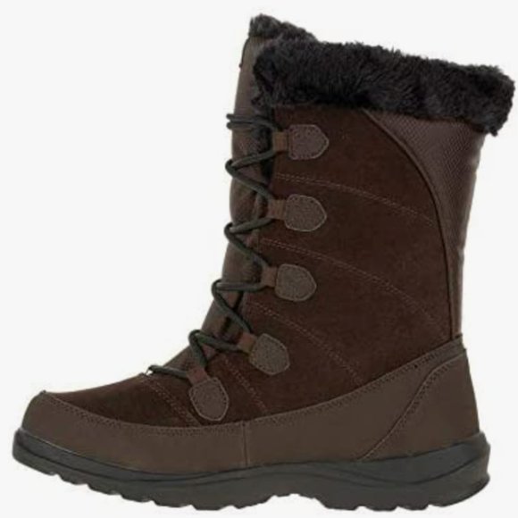 Kamik Women's Icelyn S Wide Winter Boots Dark Brown - Picture 4 of 7